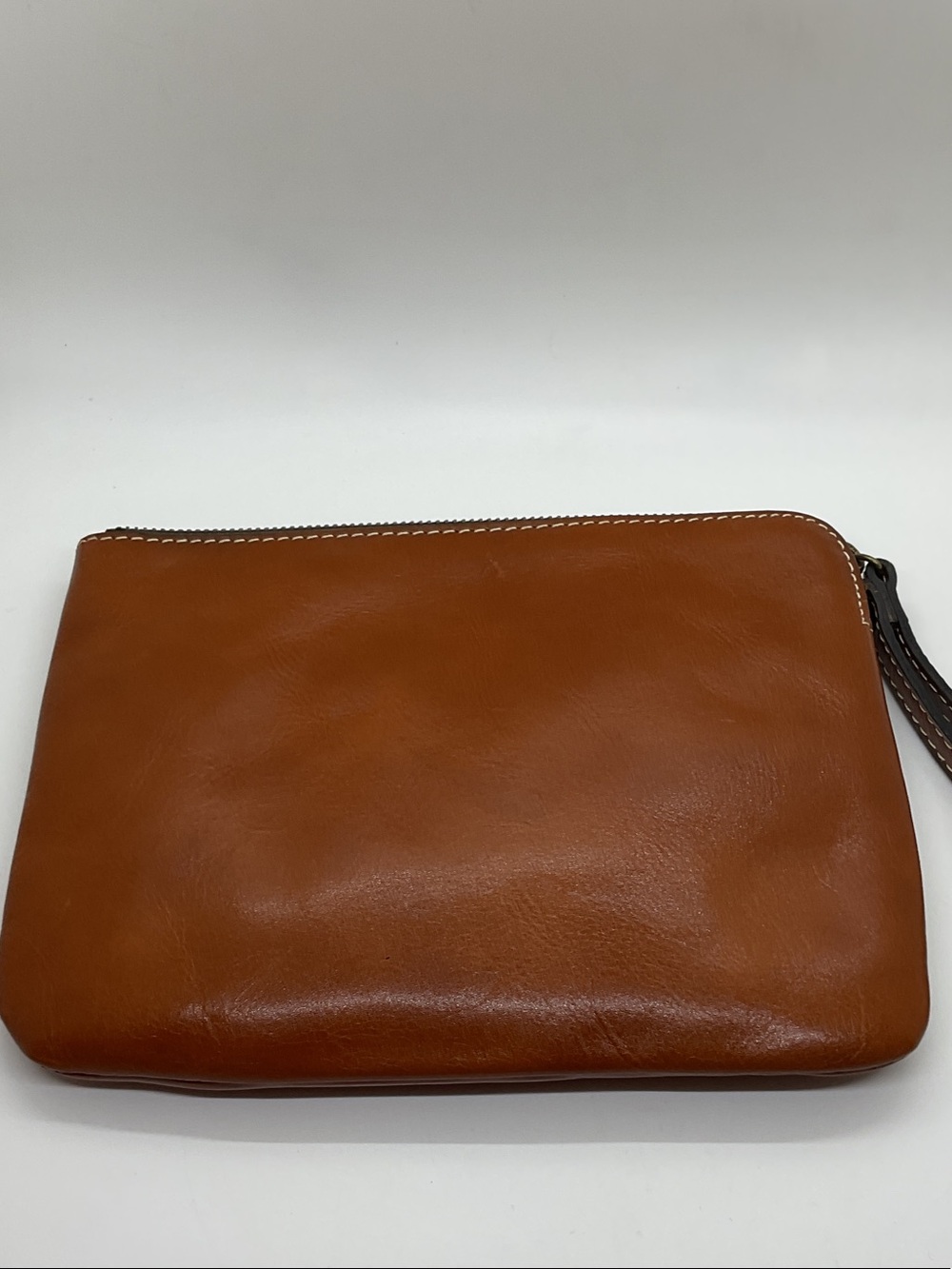 Patricia Nash Smooth Tan Leather Wristlet Clutch - Picture 3 of 14
